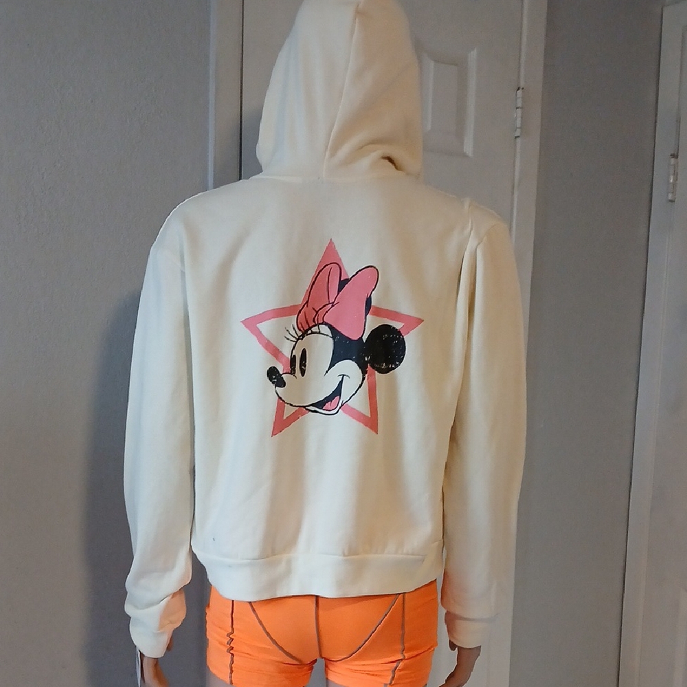 Cream Zip Up Sweater with Number Design - Picture 3 of 8